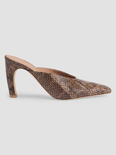 Malone Souliers Women's Rowe 90MM Snakeskin Mules