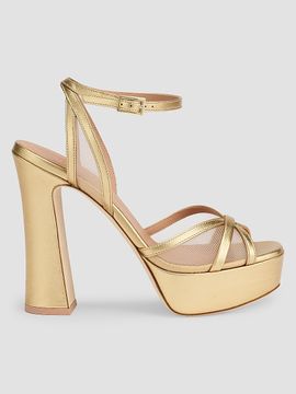 Malone Souliers Women's Sylvie 125MM Leather Platform Sandals