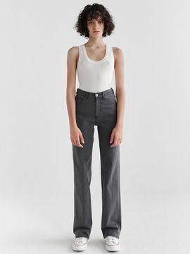 MaLoupe 9106 Wide Denim Pants_Grey