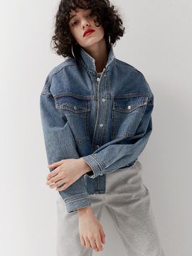 MaLoupe 9401 Oversized Denim Short Jacket
