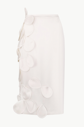 Malva Florea Malva Florea Below-Knee Bridal Skirt With Floral Appliques