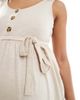Mama.licious Mamalicious Maternity 2 function nursing button through maxi sundress in cream-Neutral - 2