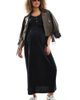 Mama.licious Mamalicious Maternity 2 function nursing button up maxi sundress in black - 1