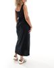Mama.licious Mamalicious Maternity 2 function nursing button up maxi sundress in black - 4