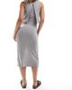 Mama.licious Mamalicious Maternity 2 function nursing ribbed midi dress in gray - 3