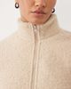 Mama.licious Mamalicious Maternity 3-in-1 high neck fleece jacket in cream-WHITE - 4