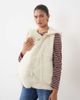 Mama.licious Mamalicious Maternity 3-in-1 teddy fleece vest in cream-White - 1