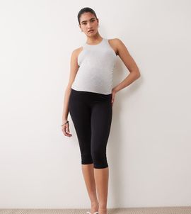 Mama.licious Mamalicious Maternity capri leggings in black
