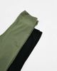 Mama.licious Mamalicious Maternity cotton 2 pack legging in black and khaki-Multi - 2
