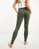 Mama.licious Mamalicious Maternity cotton 2 pack legging in black and khaki-Multi - 3