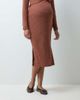 Mama.licious Mamalicious Maternity high waist jersey midi skirt set in burnt henna melange-Orange - 2