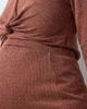 Mama.licious Mamalicious Maternity high waist jersey midi skirt set in burnt henna melange-Orange - 4