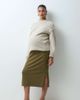 Mama.licious Mamalicious Maternity high waist jersey midi skirt set in moss green melange - 1