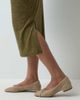 Mama.licious Mamalicious Maternity high waist jersey midi skirt set in moss green melange - 4