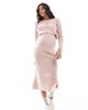 Mama.licious Mamalicious Maternity knit cropped cardigan in rose pink - part of a set - 1