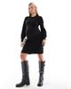 Mama.licious Mamalicious Maternity knit mini dress with belt in black - 2