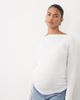 Mama.licious Mamalicious Maternity long sleeve boat neck t-shirt in white - 1