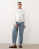 Mama.licious Mamalicious Maternity long sleeve boat neck t-shirt in white - 2