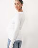 Mama.licious Mamalicious Maternity long sleeve boat neck t-shirt in white - 4