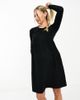 Mama.licious Mamalicious Maternity long sleeve jersey midi dress in black - 1