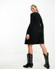 Mama.licious Mamalicious Maternity long sleeve jersey midi dress in black - 3