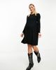 Mama.licious Mamalicious Maternity long sleeve jersey midi dress in black - 4