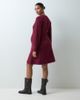 Mama.licious Mamalicious Maternity long sleeve knitted mini dress in burgundy-RED - 3