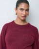 Mama.licious Mamalicious Maternity long sleeve knitted mini dress in burgundy-RED - 4