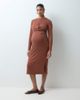 Mama.licious Mamalicious Maternity long sleeve knot front cropped top set in moss green melange - 2