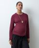 Mama.licious Mamalicious Maternity long sleeve ribbed jersey t-shirt in burgundy-RED - 2