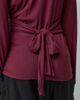 Mama.licious Mamalicious Maternity long sleeve ribbed jersey t-shirt in burgundy-RED - 4