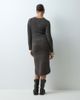 Mama.licious Mamalicious Maternity long sleeve ribbed knit midi dress in brown - 3