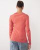Mama.licious Mamalicious Maternity long sleeve t-shirt in red and pink stripe - 3