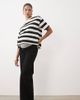 Mama.licious Mamalicious Maternity over-the-bump wide leg jeans in black - 1