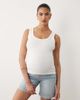 Mama.licious Mamalicious Maternity over the bump basic longline denim shorts in light blue wash - 2