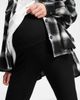 Mama.licious Mamalicious Maternity over the bump ribbed leggings in black - 3