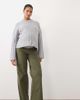 Mama.licious Mamalicious Maternity over the bump wide leg jeans in dark green - 1