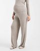 Mama.licious Mamalicious Maternity over the bump wide leg tie waist pants in khaki melange - part of a set-Green - 2