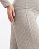 Mama.licious Mamalicious Maternity over the bump wide leg tie waist pants in khaki melange - part of a set-Green - 3
