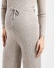 Mama.licious Mamalicious Maternity over the bump wide leg tie waist pants in khaki melange - part of a set-Green - 4