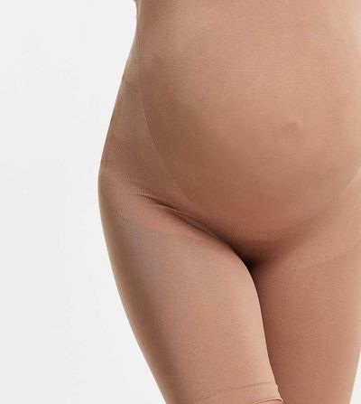 Mama.licious Mamalicious Maternity overbump shapewear shorts in light brown