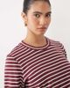 Mama.licious Mamalicious Maternity oversized long sleeve jersey top in burgundy stripe - part of a set-Red - 3