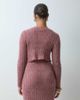 Mama.licious Mamalicious Maternity rib knitted cropped cardigan set in rose taupe melange-Pink - 4