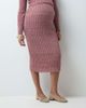 Mama.licious Mamalicious Maternity rib knitted midi skirt set in rose taupe melange-Pink - 2