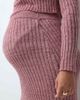 Mama.licious Mamalicious Maternity rib knitted midi skirt set in rose taupe melange-Pink - 4