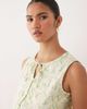 Mama.licious Mamalicious Maternity sleeveless peplum hem top in mini yellow floral print - part of a set-White - 2