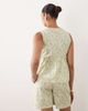 Mama.licious Mamalicious Maternity sleeveless peplum hem top in mini yellow floral print - part of a set-White - 3