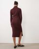 Mama.licious Mamalicious Maternity soft knitted rib midi dress with nursing function in burgundy melange-RED - 3