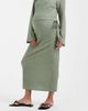 Mama.licious Mamalicious Maternity textured jersey tie waist midi skirt in khaki green - part of a set - 2