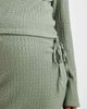 Mama.licious Mamalicious Maternity textured jersey tie waist midi skirt in khaki green - part of a set - 4